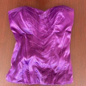Purple silky corset